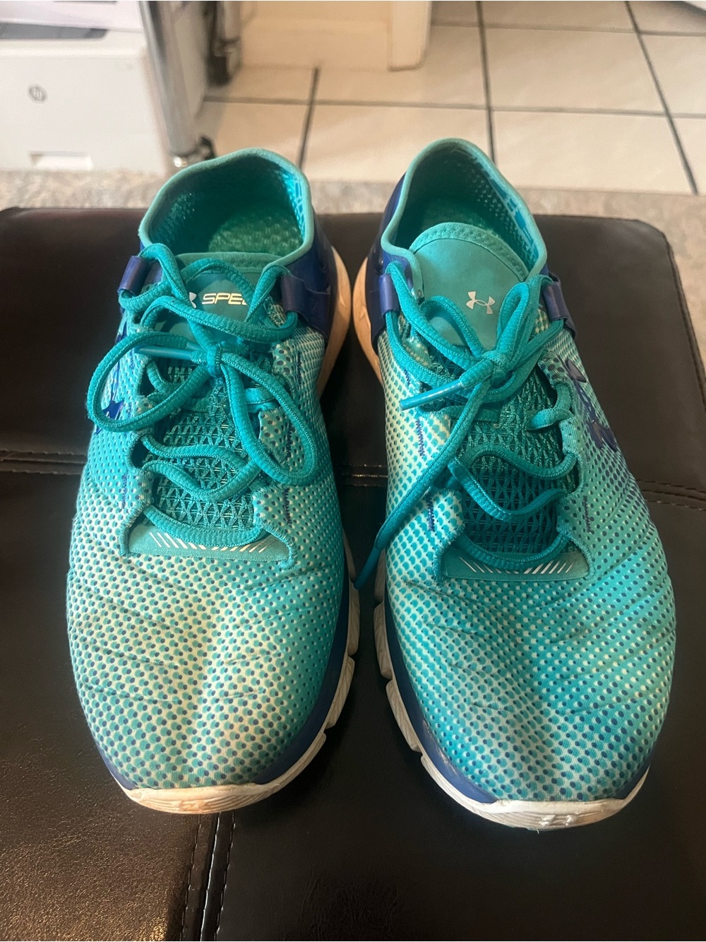 Under Armour Teal and Blue Mesh Athletic Sneakers